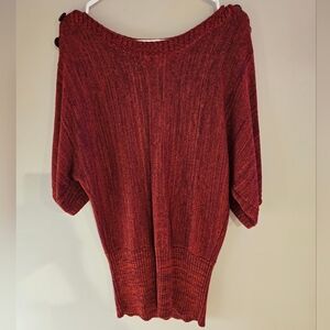 Faded Glory Off-the-Shoulder Red Sweater